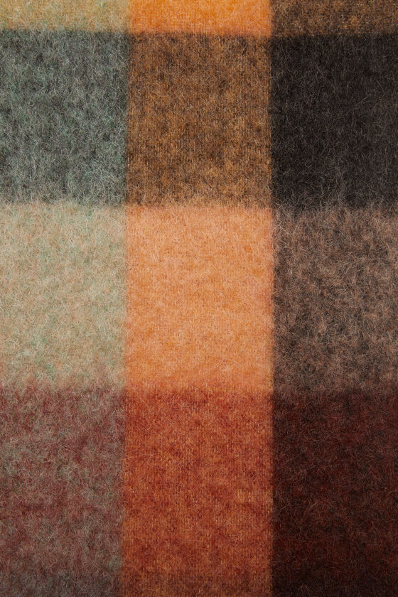 (image for) Superior Mohair checked scarf